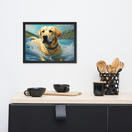 Framed photo paper poster-Labrador Retriever V2