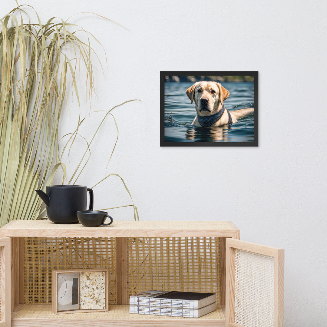 Framed photo paper poster-Labrador Retriever V3