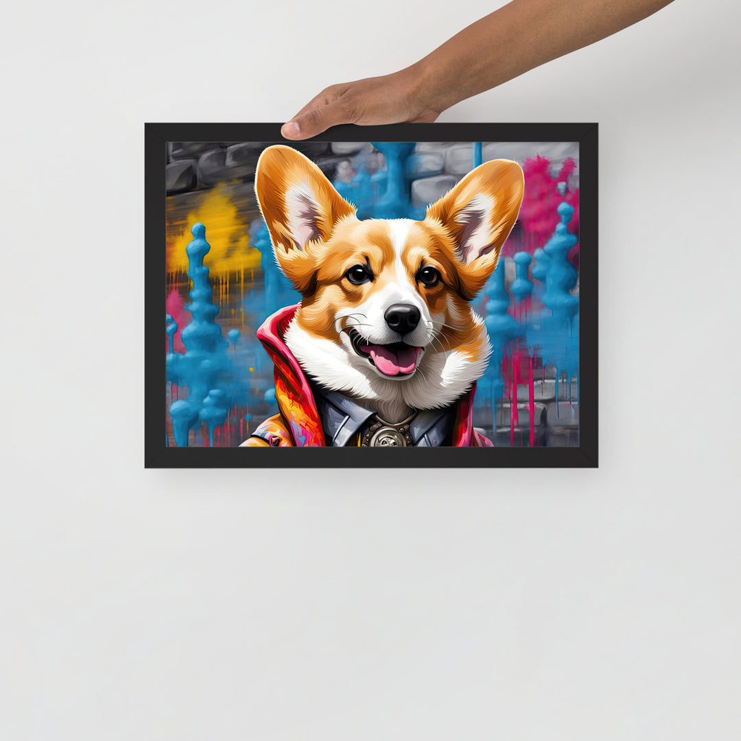 Pembroke Welsh Corgi- Framed photo paper poster v5