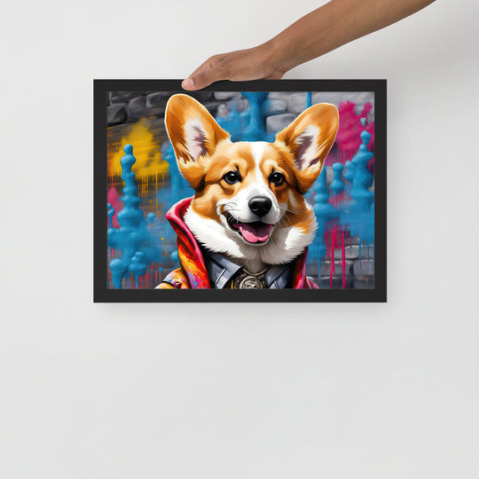 Pembroke Welsh Corgi- Framed photo paper poster v5