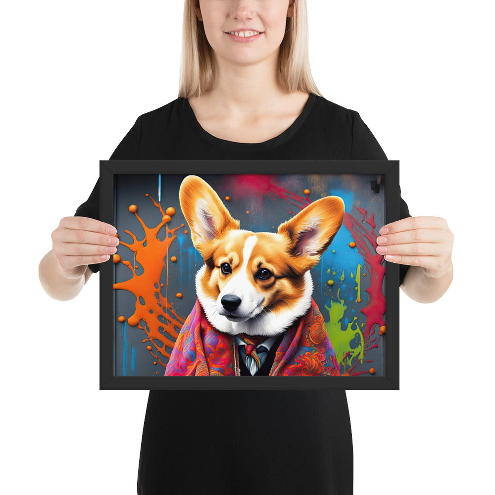 Pembroke Welsh Corgi- Framed photo paper poster v3