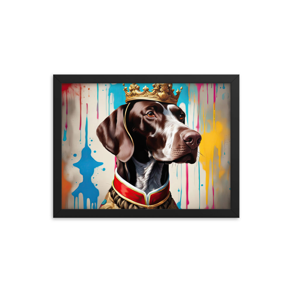 German Shorthaired Pointer- Framed photo paper poster