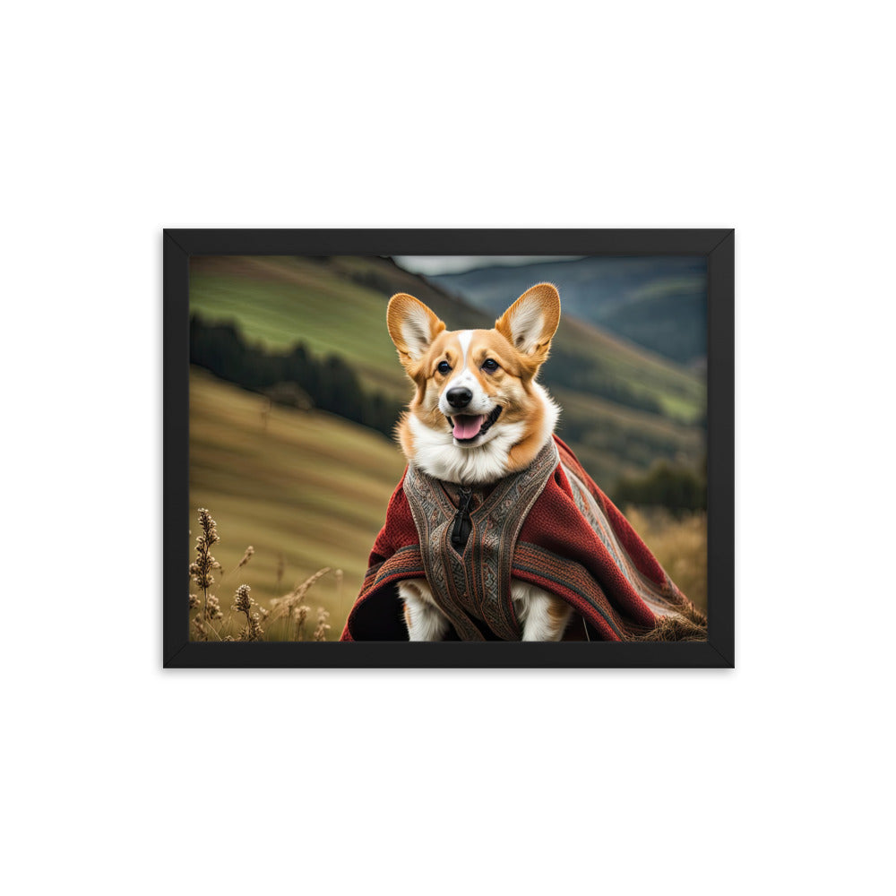 Pembroke Welsh Corgi- Framed photo paper poster v4