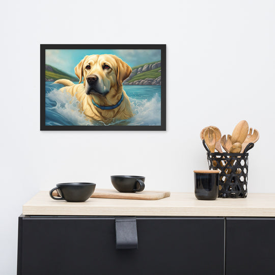 Framed photo paper poster-Labrador Retriever V2