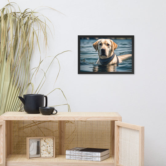 Framed photo paper poster-Labrador Retriever V3