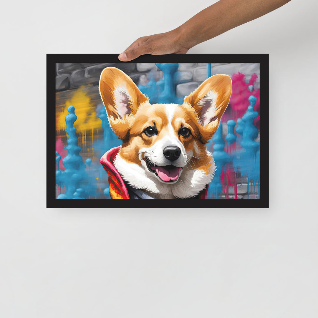 Pembroke Welsh Corgi- Framed photo paper poster v5