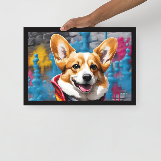 Pembroke Welsh Corgi- Framed photo paper poster v5