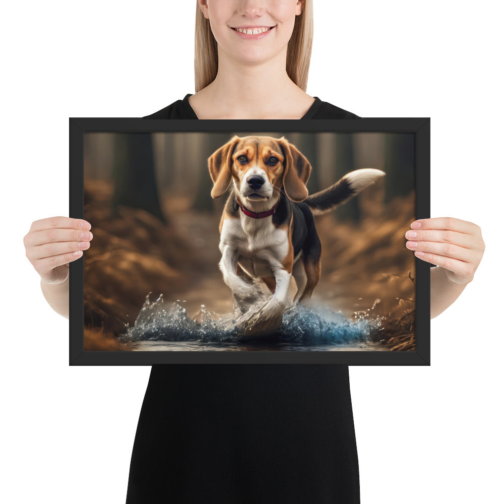 Beagle- Framed photo paper poster v3