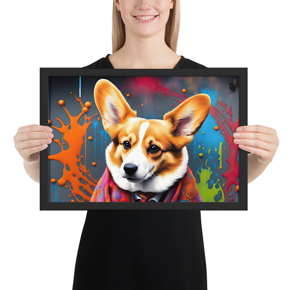 Pembroke Welsh Corgi- Framed photo paper poster v3