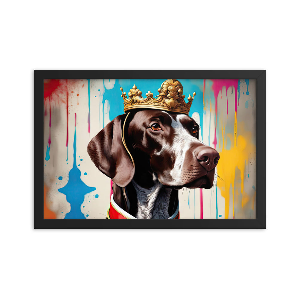 German Shorthaired Pointer- Framed photo paper poster