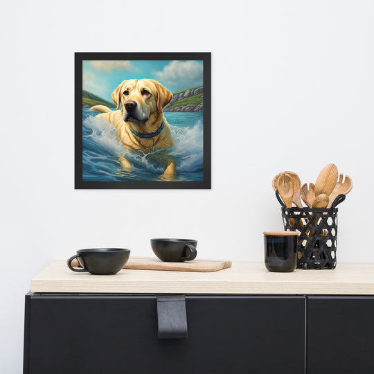 Framed photo paper poster-Labrador Retriever V2