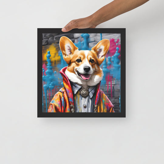 Pembroke Welsh Corgi- Framed photo paper poster v5
