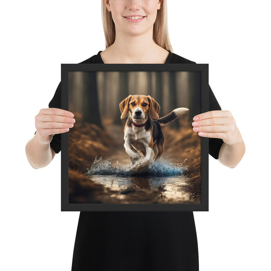 Beagle- Framed photo paper poster v3