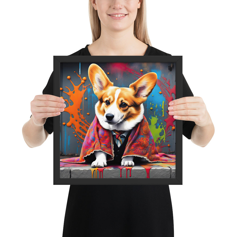 Pembroke Welsh Corgi- Framed photo paper poster v3