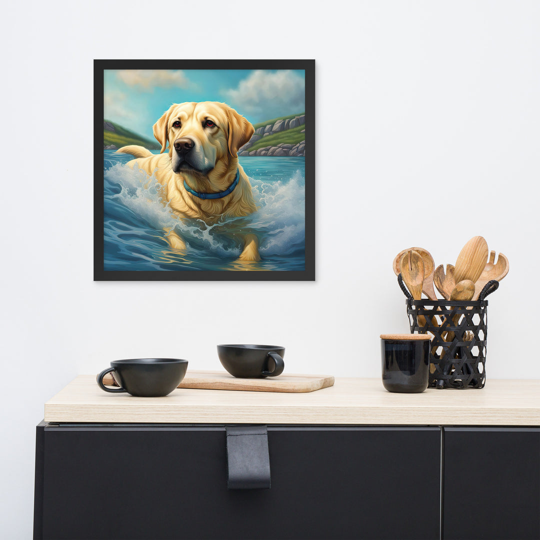 Framed photo paper poster-Labrador Retriever V2