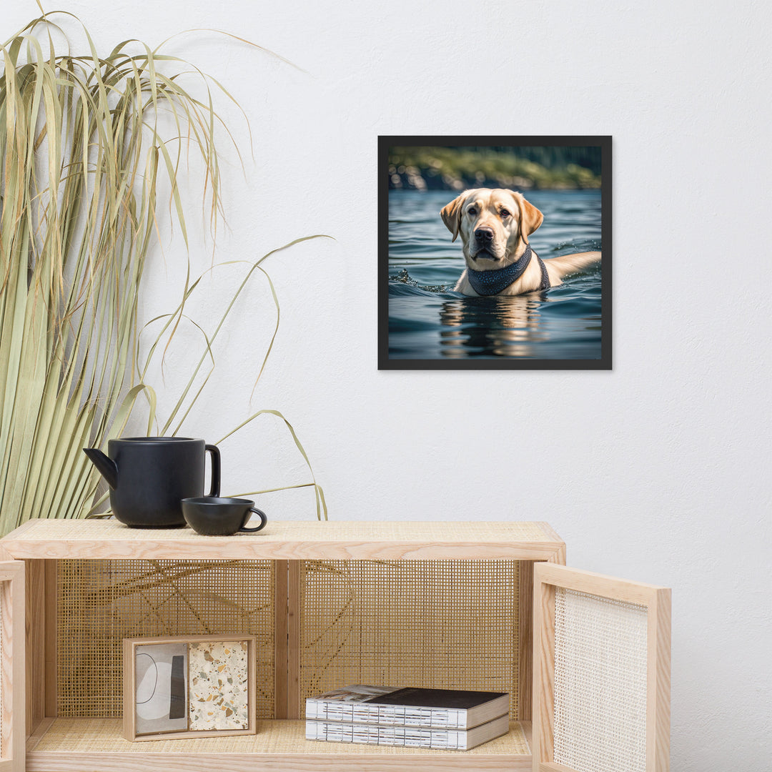 Framed photo paper poster-Labrador Retriever V3