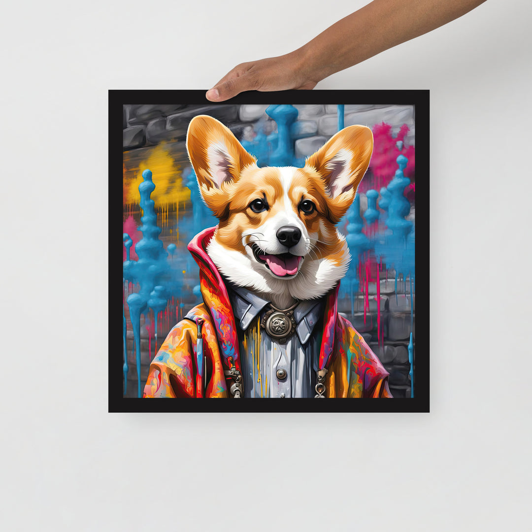 Pembroke Welsh Corgi- Framed photo paper poster v5