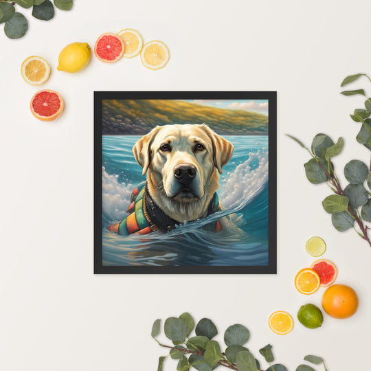 Framed photo paper poster-Labrador Retriever V4