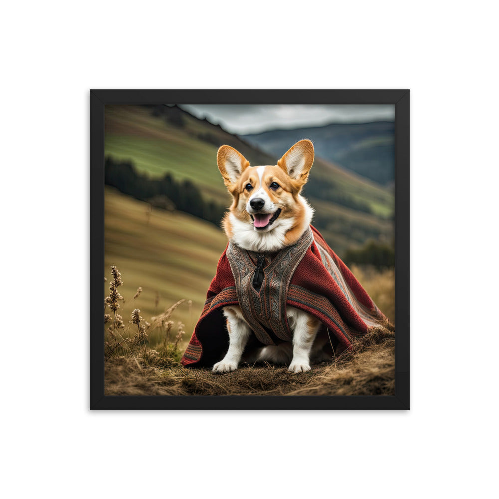Pembroke Welsh Corgi- Framed photo paper poster v4