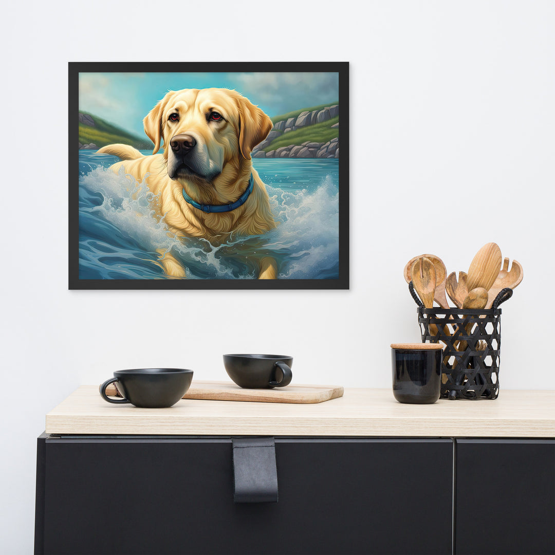 Framed photo paper poster-Labrador Retriever V2