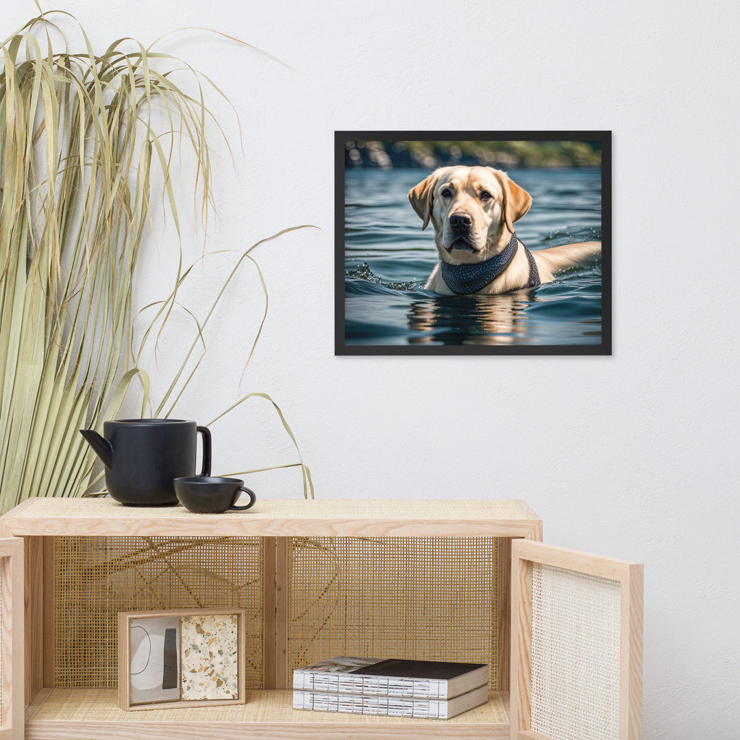 Framed photo paper poster-Labrador Retriever V3