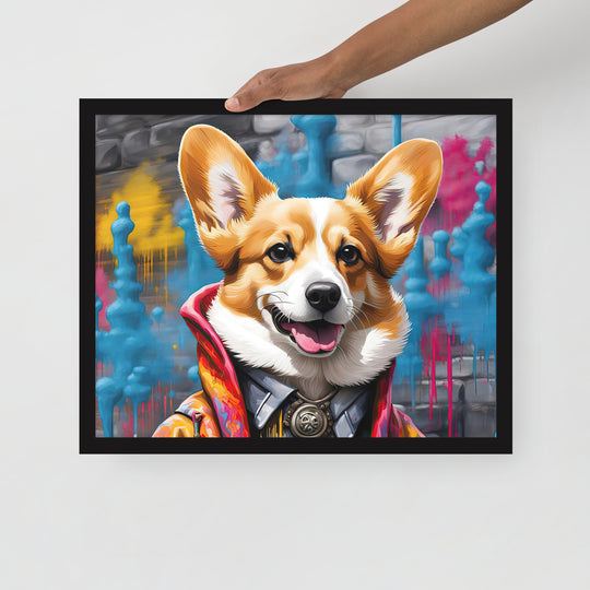 Pembroke Welsh Corgi- Framed photo paper poster v5
