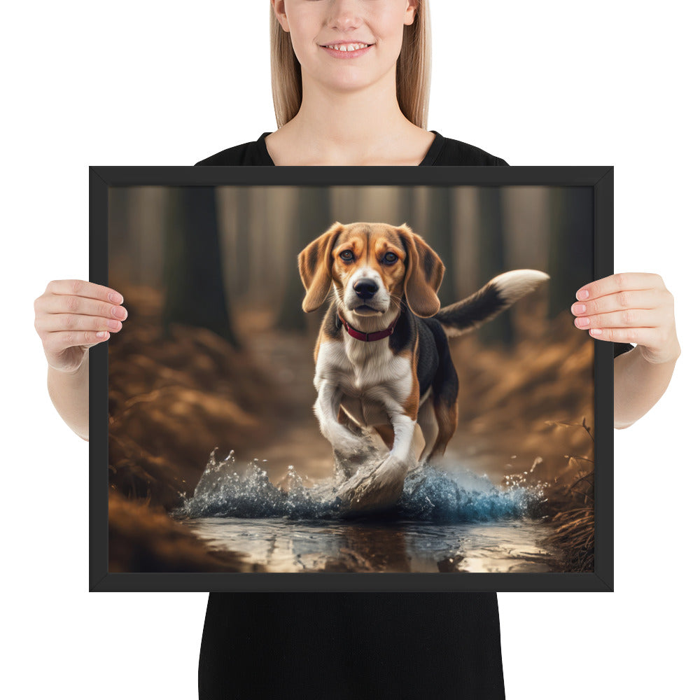 Beagle- Framed photo paper poster v3