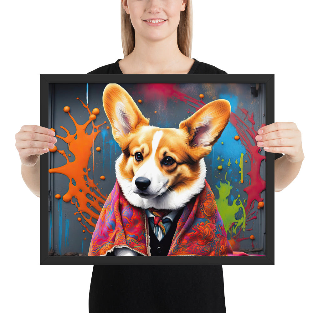 Pembroke Welsh Corgi- Framed photo paper poster v3
