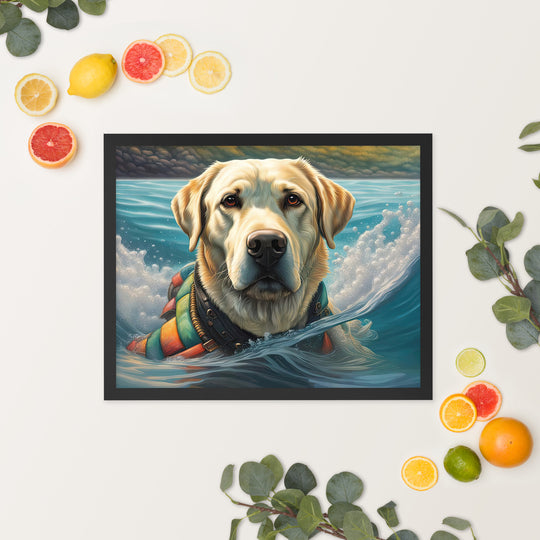 Framed photo paper poster-Labrador Retriever V4