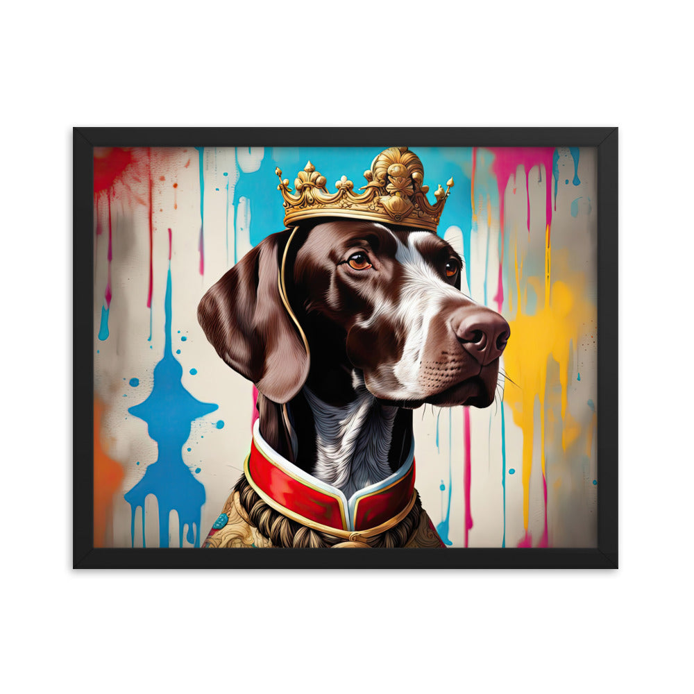 German Shorthaired Pointer- Framed photo paper poster