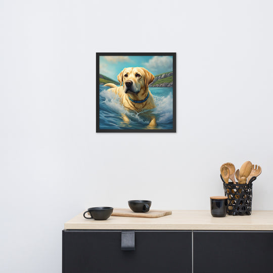 Framed photo paper poster-Labrador Retriever V2