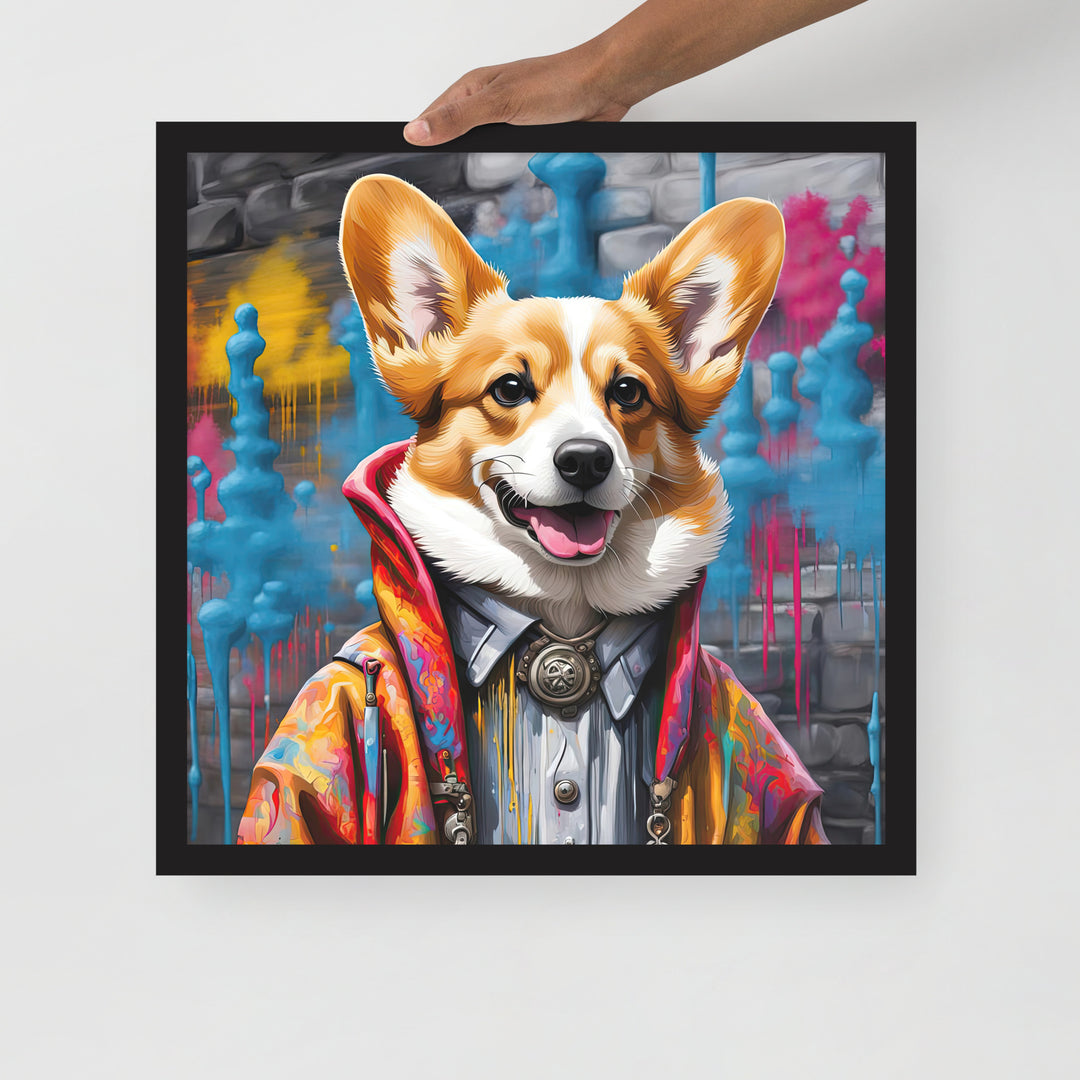 Pembroke Welsh Corgi- Framed photo paper poster v5