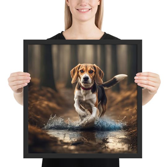 Beagle- Framed photo paper poster v3