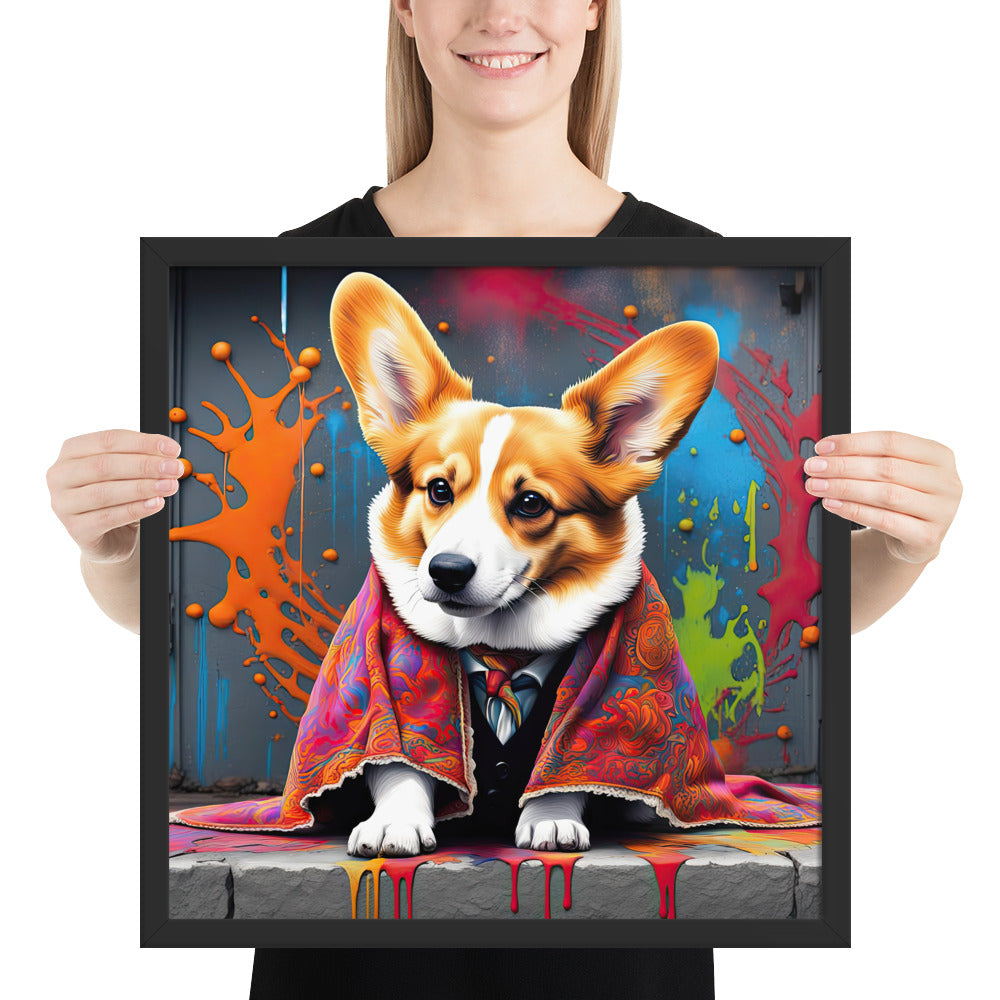 Pembroke Welsh Corgi- Framed photo paper poster v3