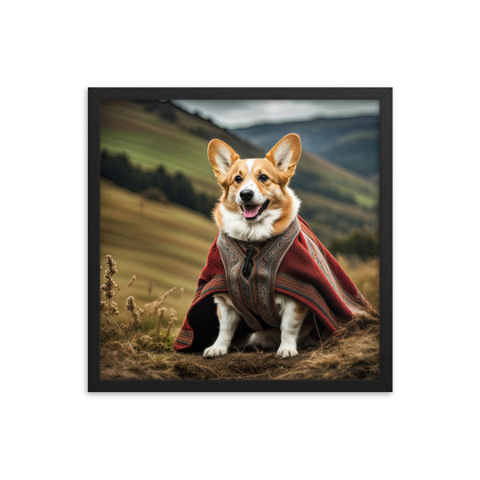 Pembroke Welsh Corgi- Framed photo paper poster v4