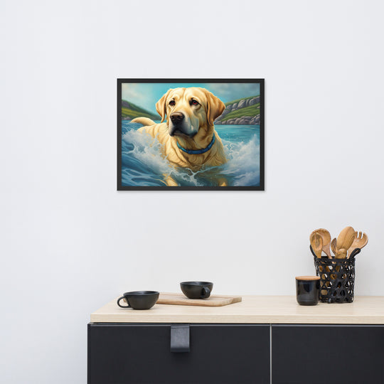 Framed photo paper poster-Labrador Retriever V2