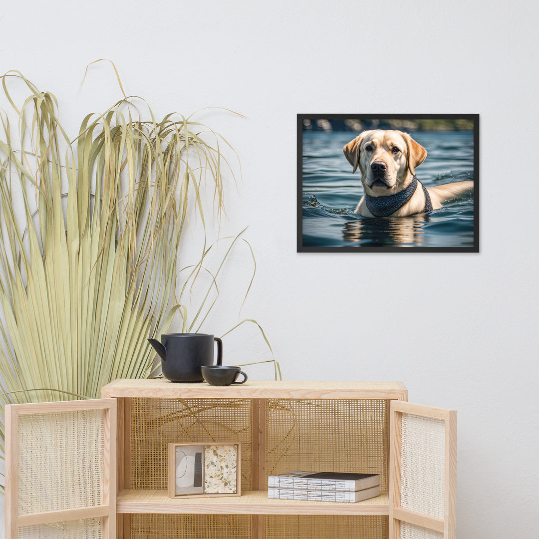 Framed photo paper poster-Labrador Retriever V3