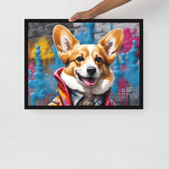 Pembroke Welsh Corgi- Framed photo paper poster v5