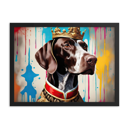 German Shorthaired Pointer- Framed photo paper poster