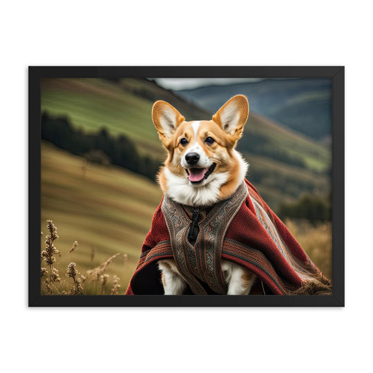 Pembroke Welsh Corgi- Framed photo paper poster v4