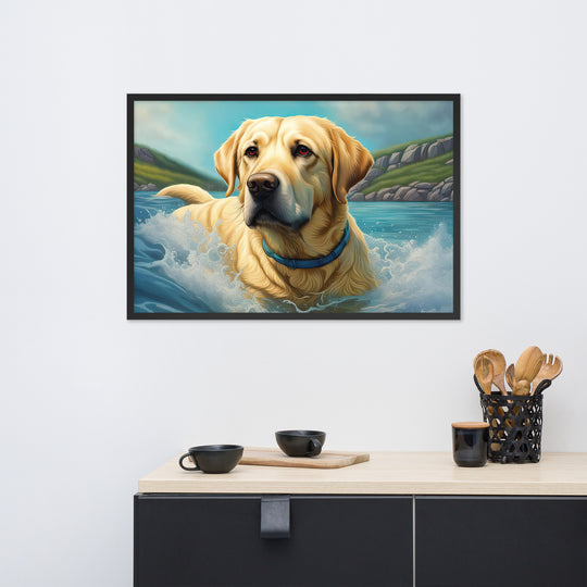 Framed photo paper poster-Labrador Retriever V2