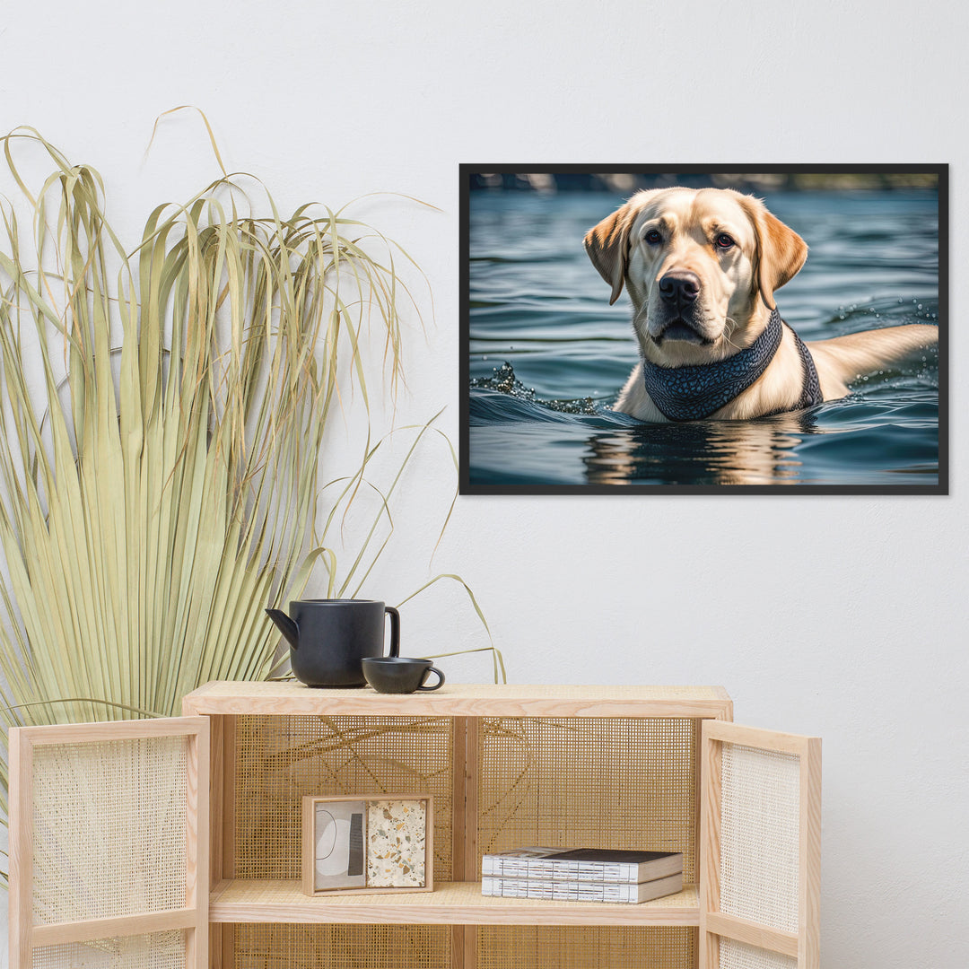 Framed photo paper poster-Labrador Retriever V3