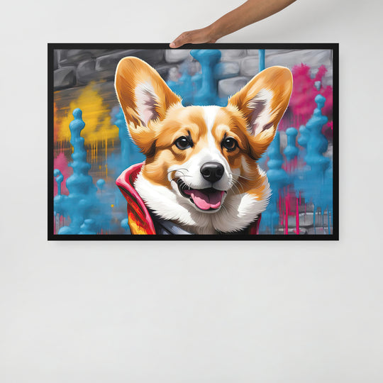 Pembroke Welsh Corgi- Framed photo paper poster v5