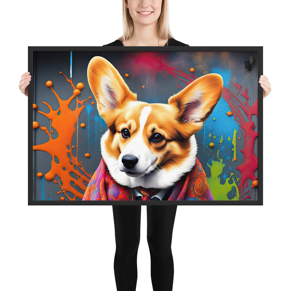 Pembroke Welsh Corgi- Framed photo paper poster v3