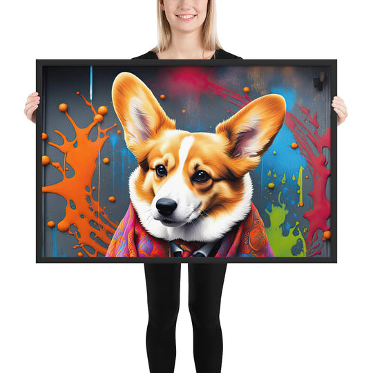 Pembroke Welsh Corgi- Framed photo paper poster v3