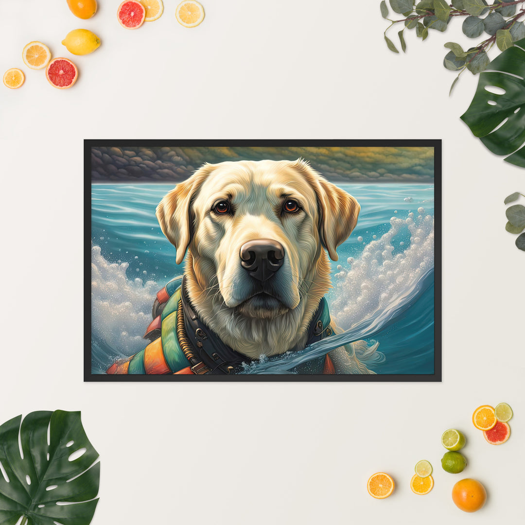 Framed photo paper poster-Labrador Retriever V4