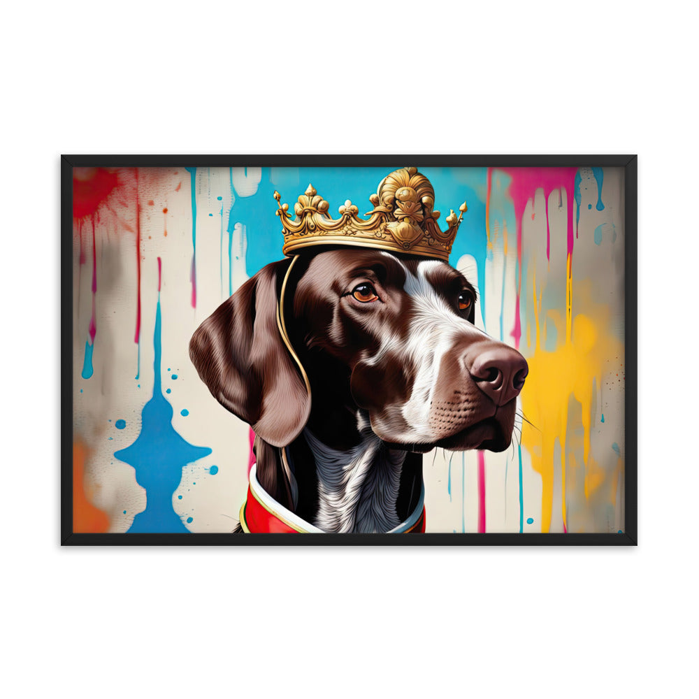 German Shorthaired Pointer- Framed photo paper poster