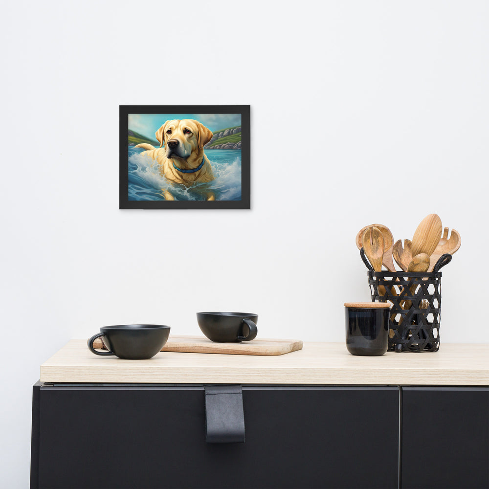 Framed photo paper poster-Labrador Retriever V2