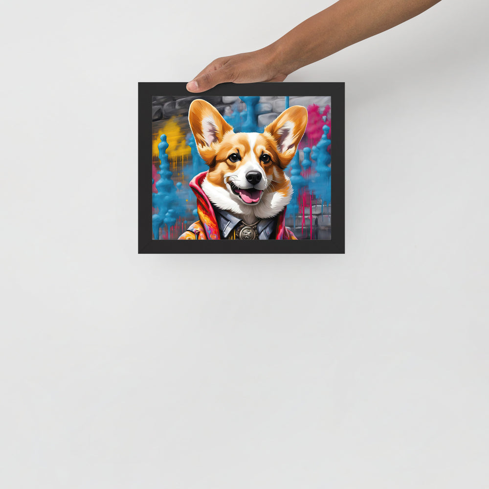Pembroke Welsh Corgi- Framed photo paper poster v5