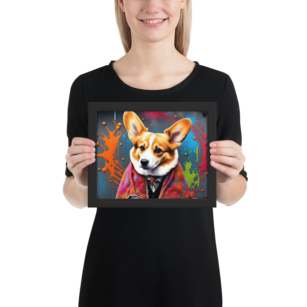 Pembroke Welsh Corgi- Framed photo paper poster v3